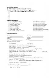 English Worksheet: in order to