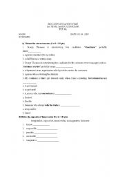 English Worksheet: spot on 8