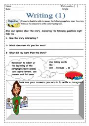 English Worksheet: writing