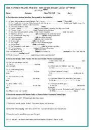 English worksheet: exam