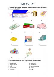 English Worksheet: Money