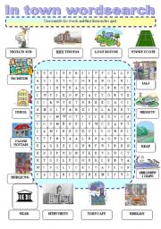 In a town wordsearch