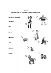 English worksheet: toy story