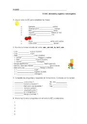 English Worksheet: To Be