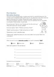 English Worksheet: Direct Questions - Information (QASI)