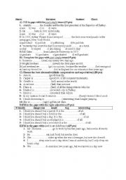 English Worksheet: it is an exam about 7th grade