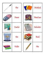 English Worksheet: Memory Game - Classroom