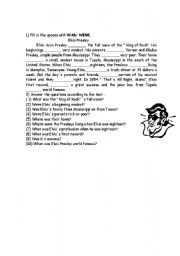 English worksheet: Elvis