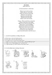 English worksheet: Poem: The Kettle