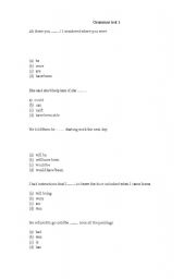 English worksheet: Language level test