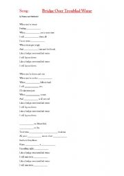 English Worksheet: Bridge over Troubled Water - SONG activity