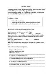 English worksheet: Present Perfect