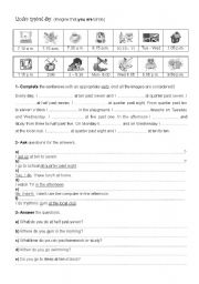 English Worksheet: Lucy�s typical day