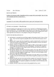 English Worksheet: Math with pumpkins