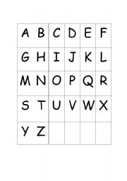 English worksheet: Alphabet Flashcards