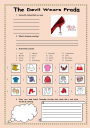 English Worksheet: Movie Session - The Devil Wears Prada