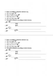 English worksheet: This and That