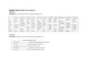 English worksheet: Regular Verbs (Present Tense) Exceptions Worksheet