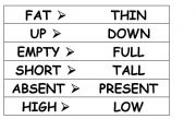 English Worksheet: flashcards opposites