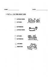 English worksheet: Parts of the house