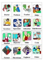 English Worksheet: profession