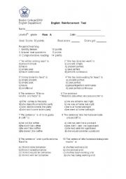 English worksheet: identify tenses