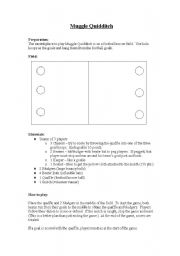 English Worksheet: Muggle Quidditch from Harry Potter