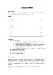 English worksheet: Muggle Quidditch from Harry Potter