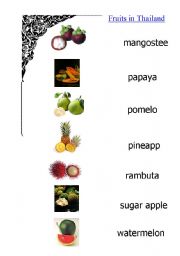 English worksheet: Fruits in Thailand_2