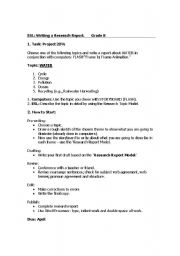 English Worksheet: Earth Day Project: Writing Process