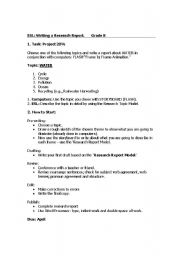 English worksheet: Earth Day Project: Writing Process