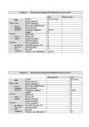 English worksheet: Personal information