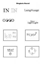 English worksheet: dingbats