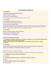 English Worksheet: Introduction to Sentencce 3