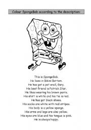 English Worksheet: SpongeBob