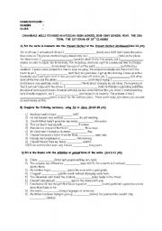 English Worksheet: 10th exam