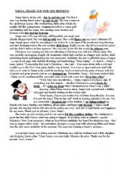 English Worksheet: A Christmas Story