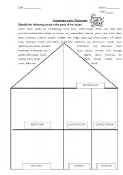 House and furiniture vocabulary