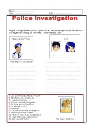 English Worksheet: Police investigation