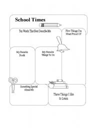 English worksheet: all about me