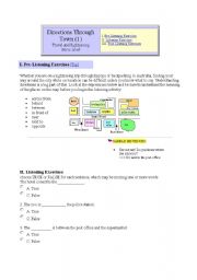 English Worksheet: Directions  through town