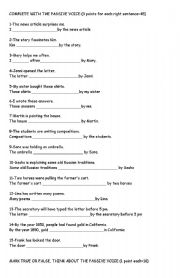 English Worksheet: Passive Voice