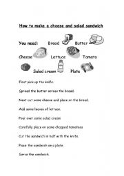 English worksheet: recipe