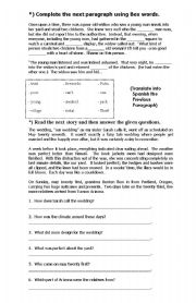 English Worksheet: Reading Comprehesion