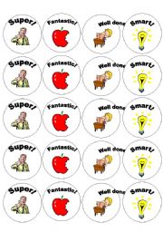 English Worksheet: Badges for correction