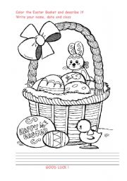 English Worksheet: EASTER BASKET