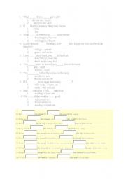 English worksheet: f clause type 1