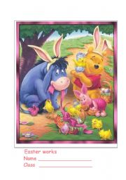 English Worksheet: HAPPY EASTER first page for sts works on EASTER