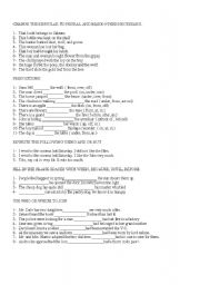 English Worksheet: singular plural