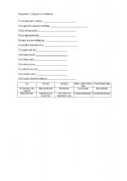 English Worksheet: 1st conditional with superstitions